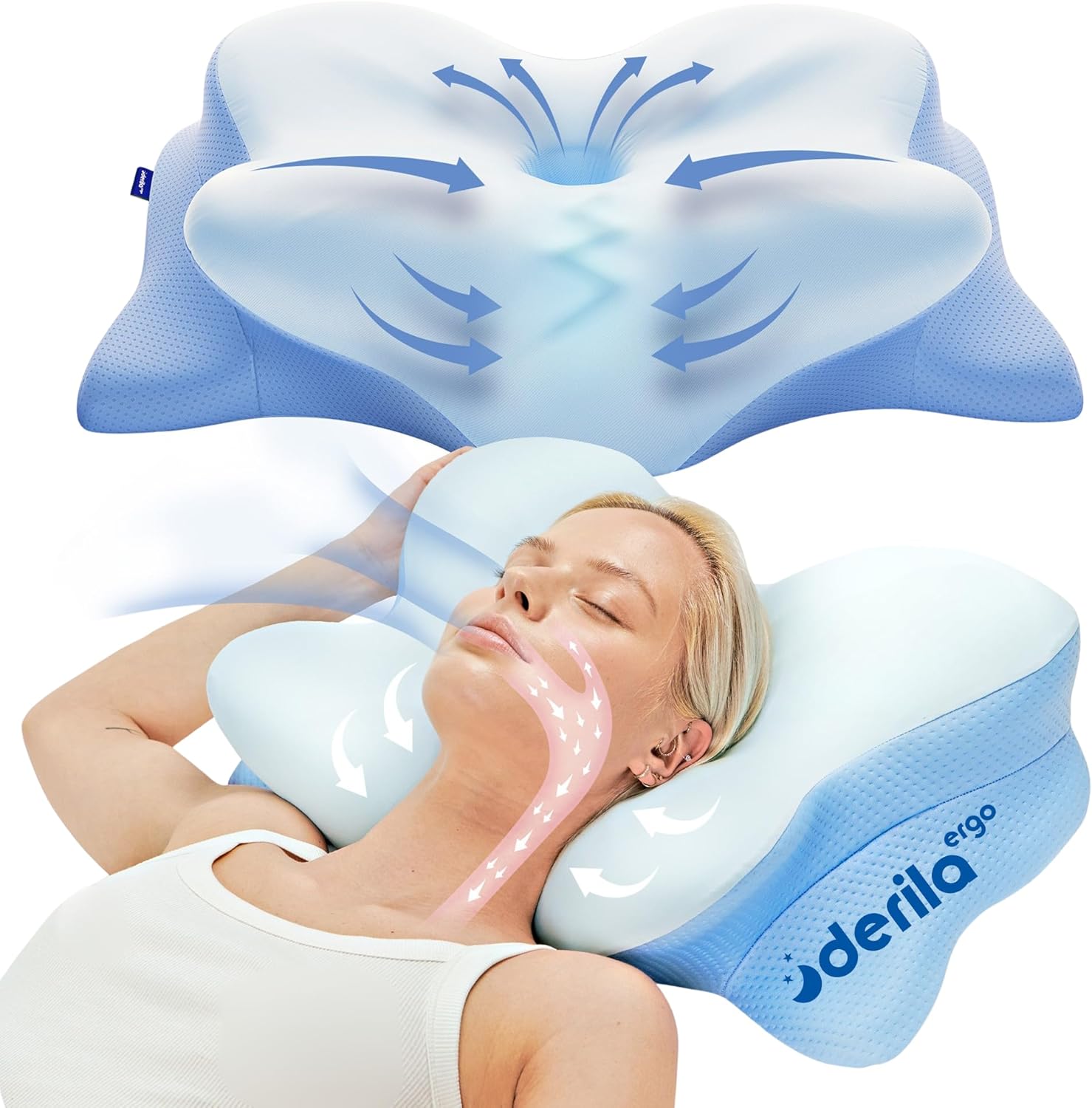 Ergonomic Cervical Neck Pillow for Pain Relief & Deep Sleep